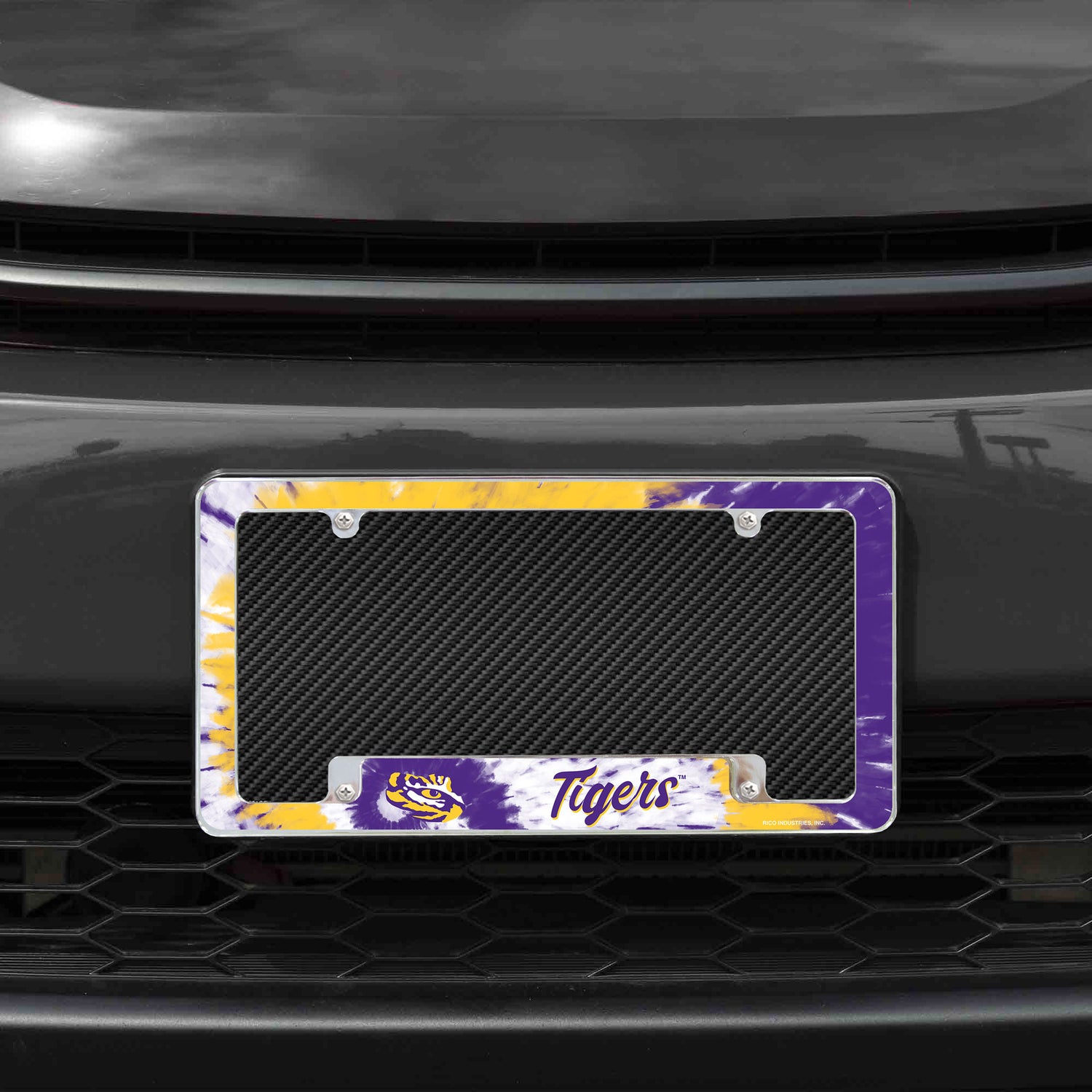 NCAA LSU Tigers All Over Chrome License Plate Frame Fan Gear NCAA LSU Tigers