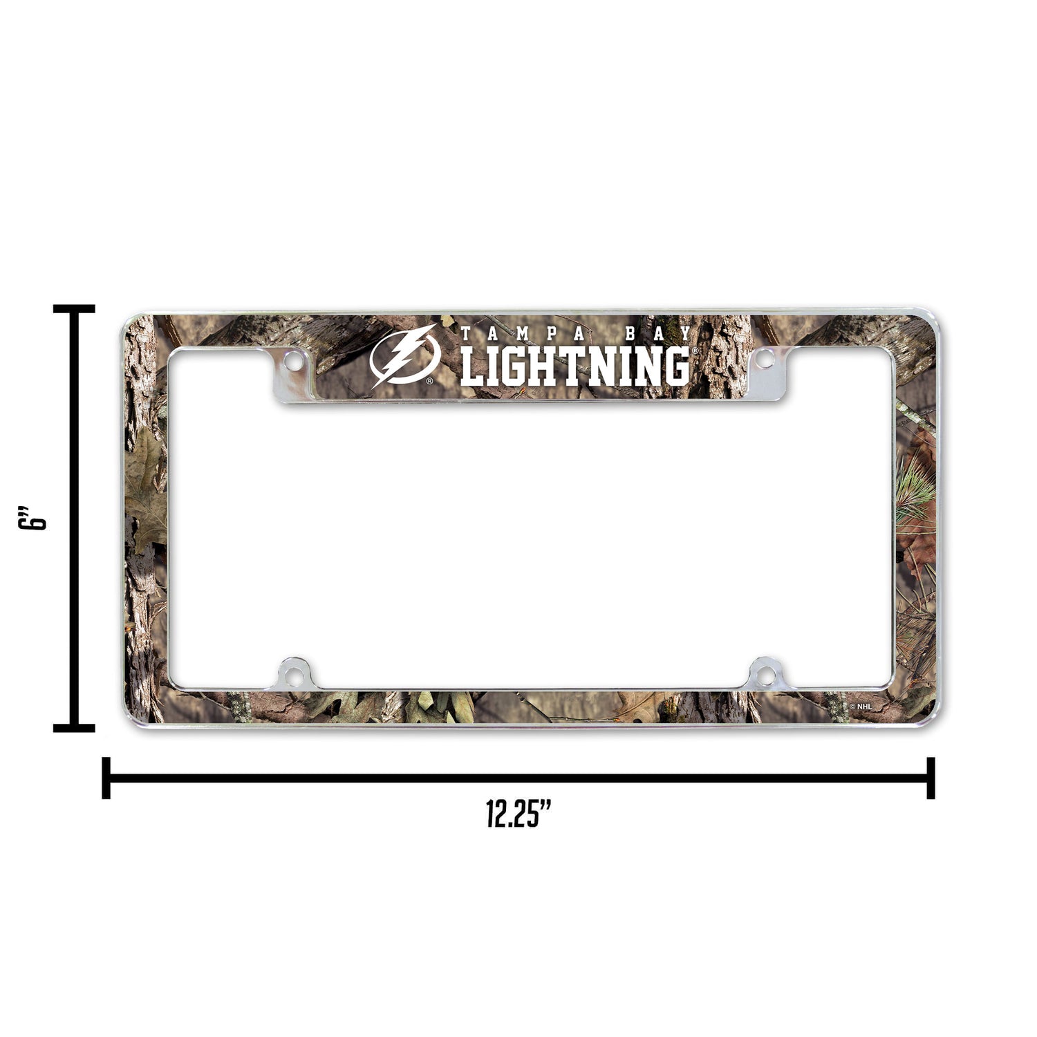 NHL Tampa Bay Lightning All Over Chrome Frame Fan Gear NHL Tampa Bay Lightning