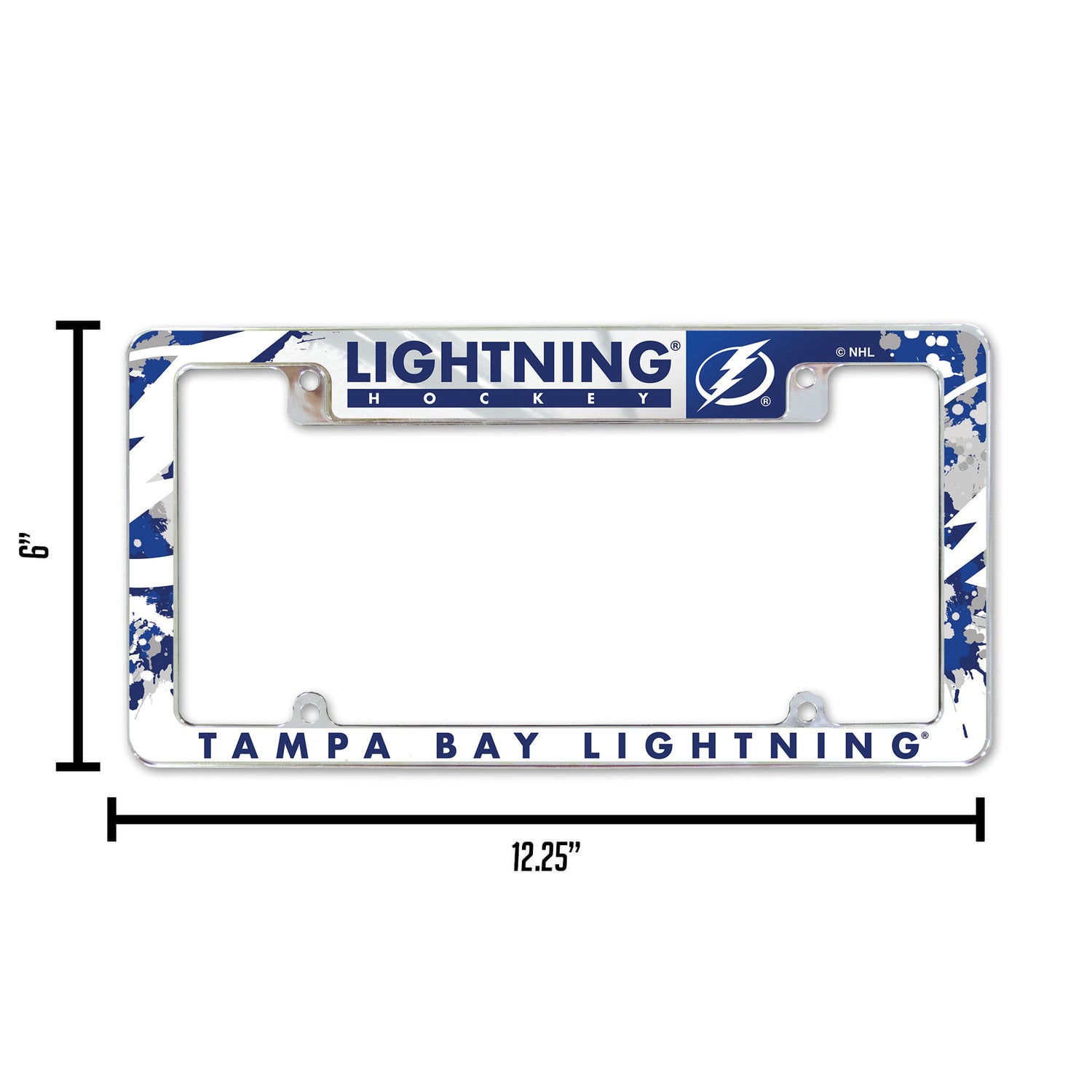 NHL Tampa Bay Lightning All Over Chrome Frame Fan Gear NHL Tampa Bay Lightning