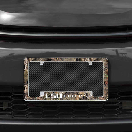 NCAA LSU Tigers All Over Chrome License Plate Frame Fan Gear NCAA LSU Tigers