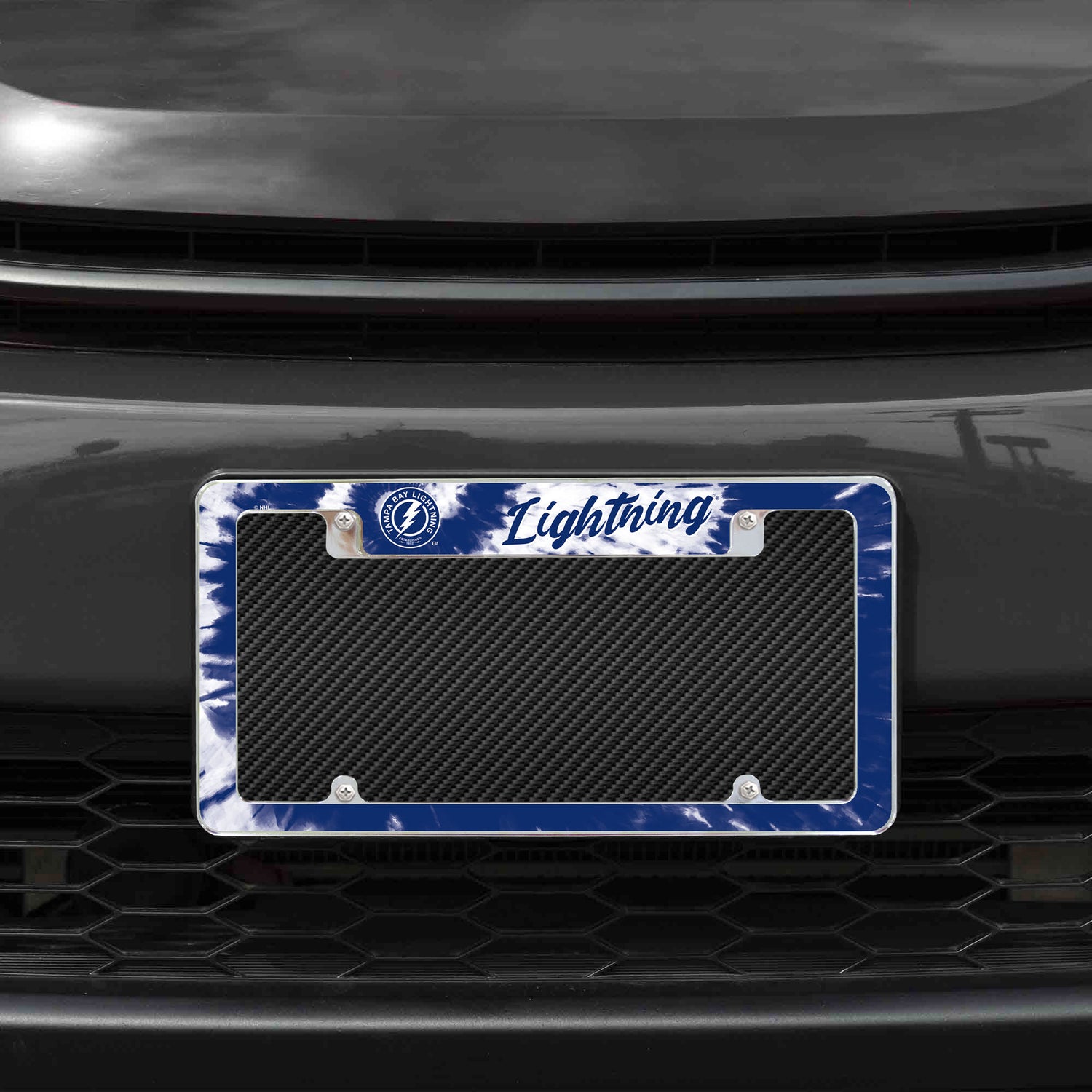 NHL Tampa Bay Lightning All Over Chrome Frame Fan Gear NHL Tampa Bay Lightning