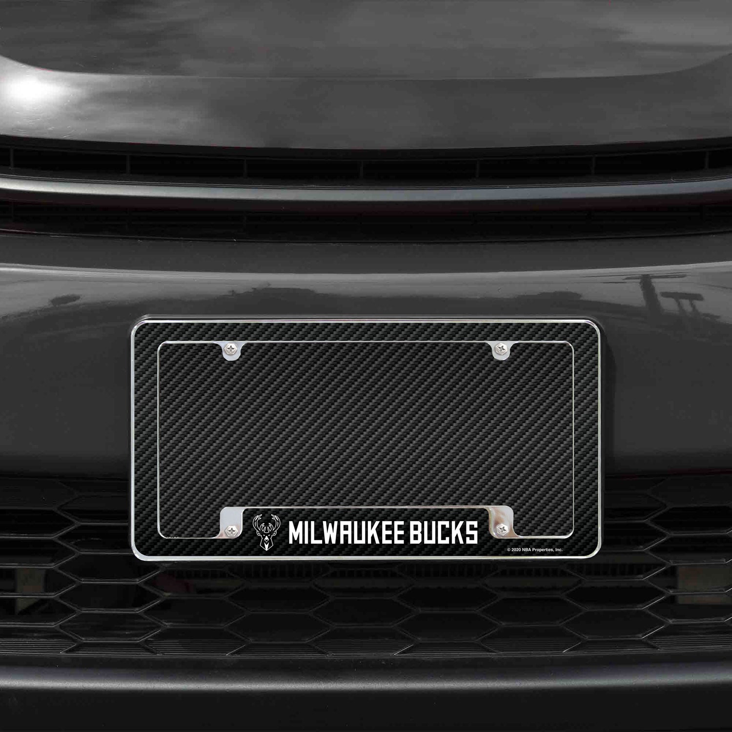 NBA Milwaukee Bucks All Over Chrome License Plate Frame Fan Gear NBA Milwaukee Bucks