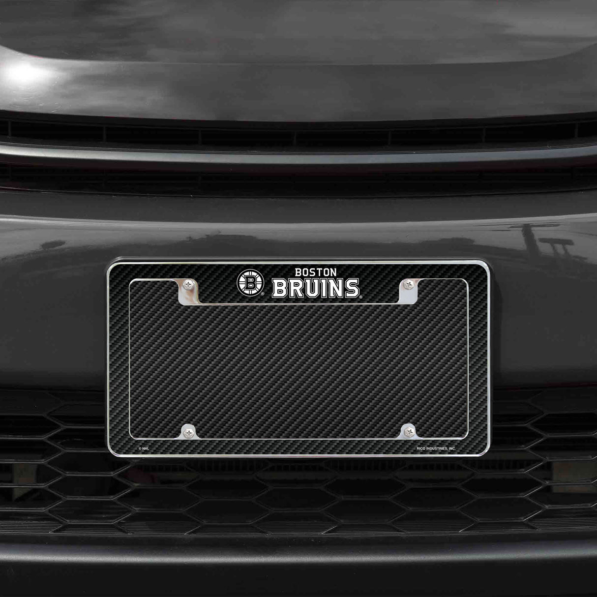 NHL Boston Bruins All Over Chrome License Plate Frame Fan Gear NHL Boston Bruins