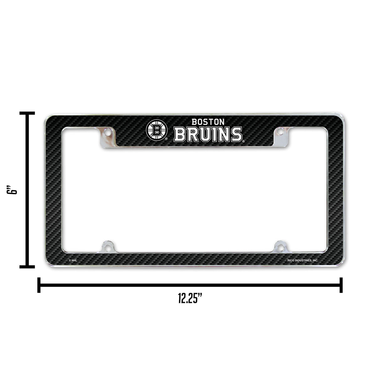 NHL Boston Bruins All Over Chrome License Plate Frame Fan Gear NHL Boston Bruins