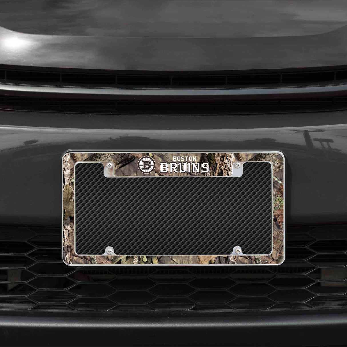 NHL Boston Bruins All Over Chrome License Plate Frame Fan Gear NHL Boston Bruins