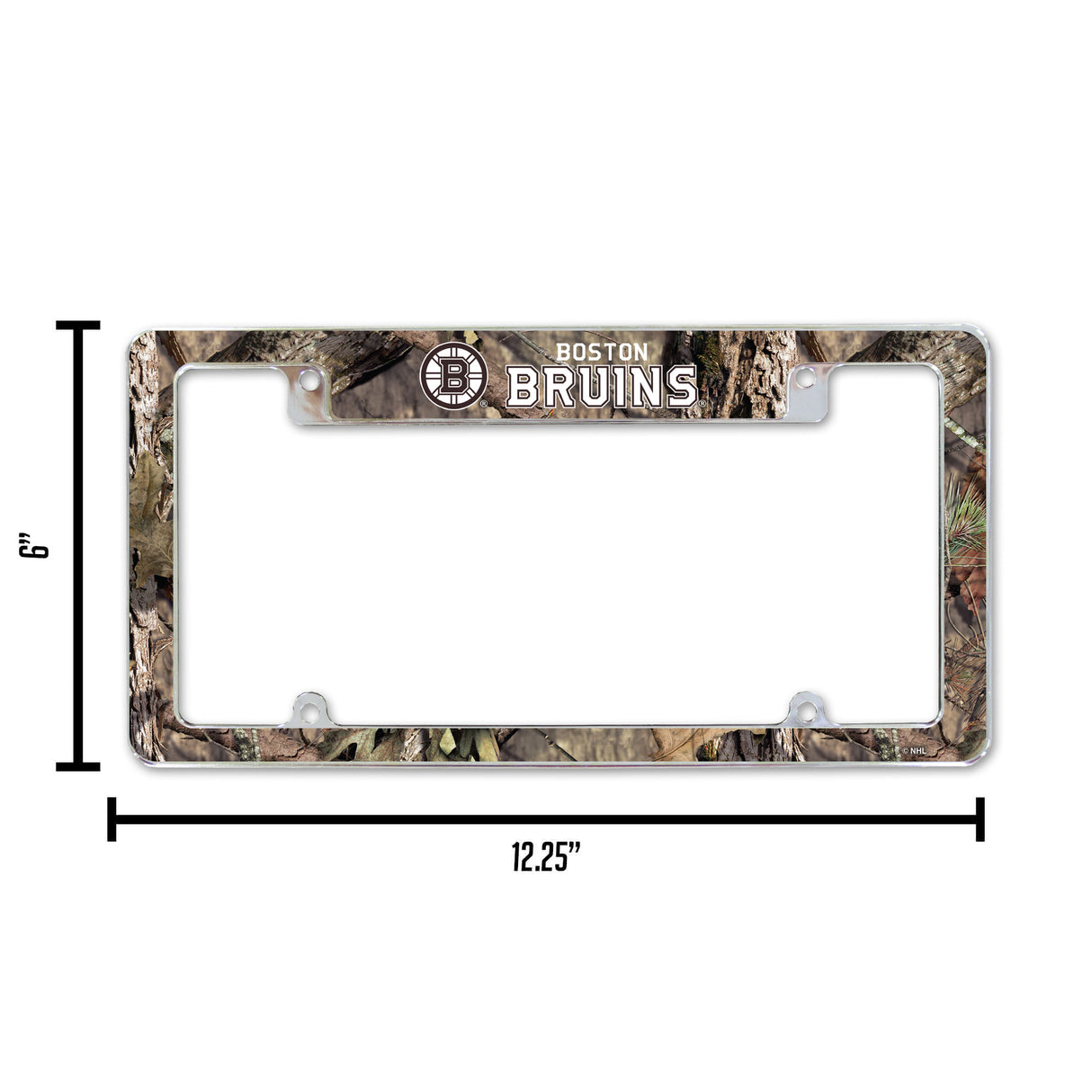 NHL Boston Bruins All Over Chrome License Plate Frame Fan Gear NHL Boston Bruins
