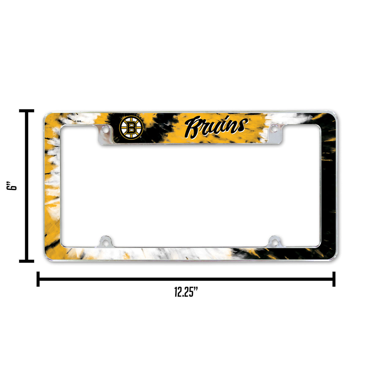 NHL Boston Bruins All Over Chrome License Plate Frame Fan Gear NHL Boston Bruins