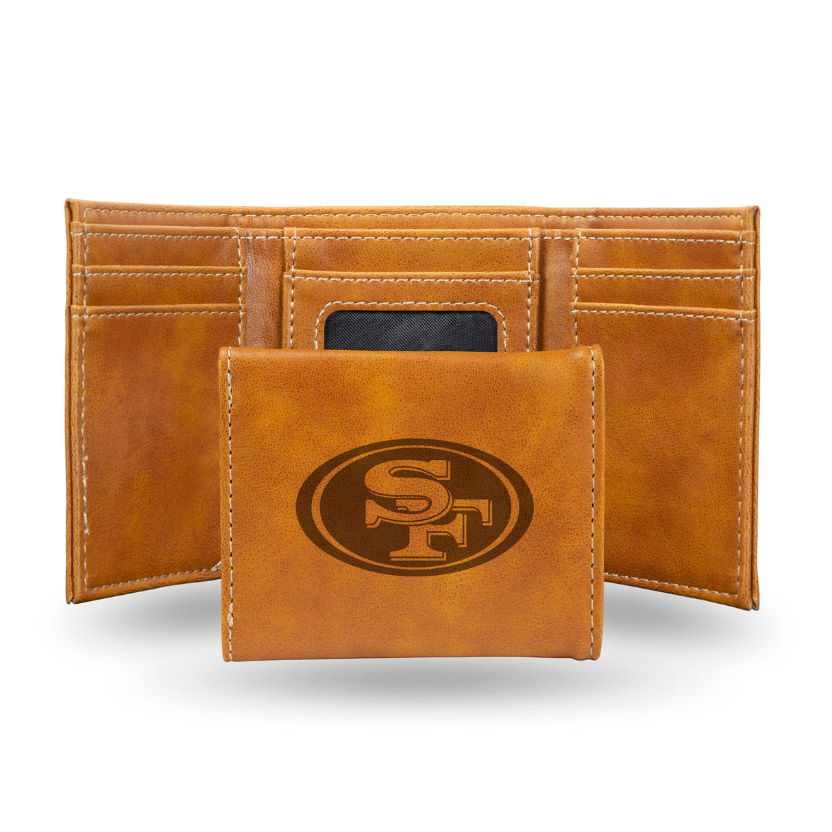 NFL San Francisco 49ers Laser Engraved Trifold Wallet Fan Gear NFL San Francisco 49ers