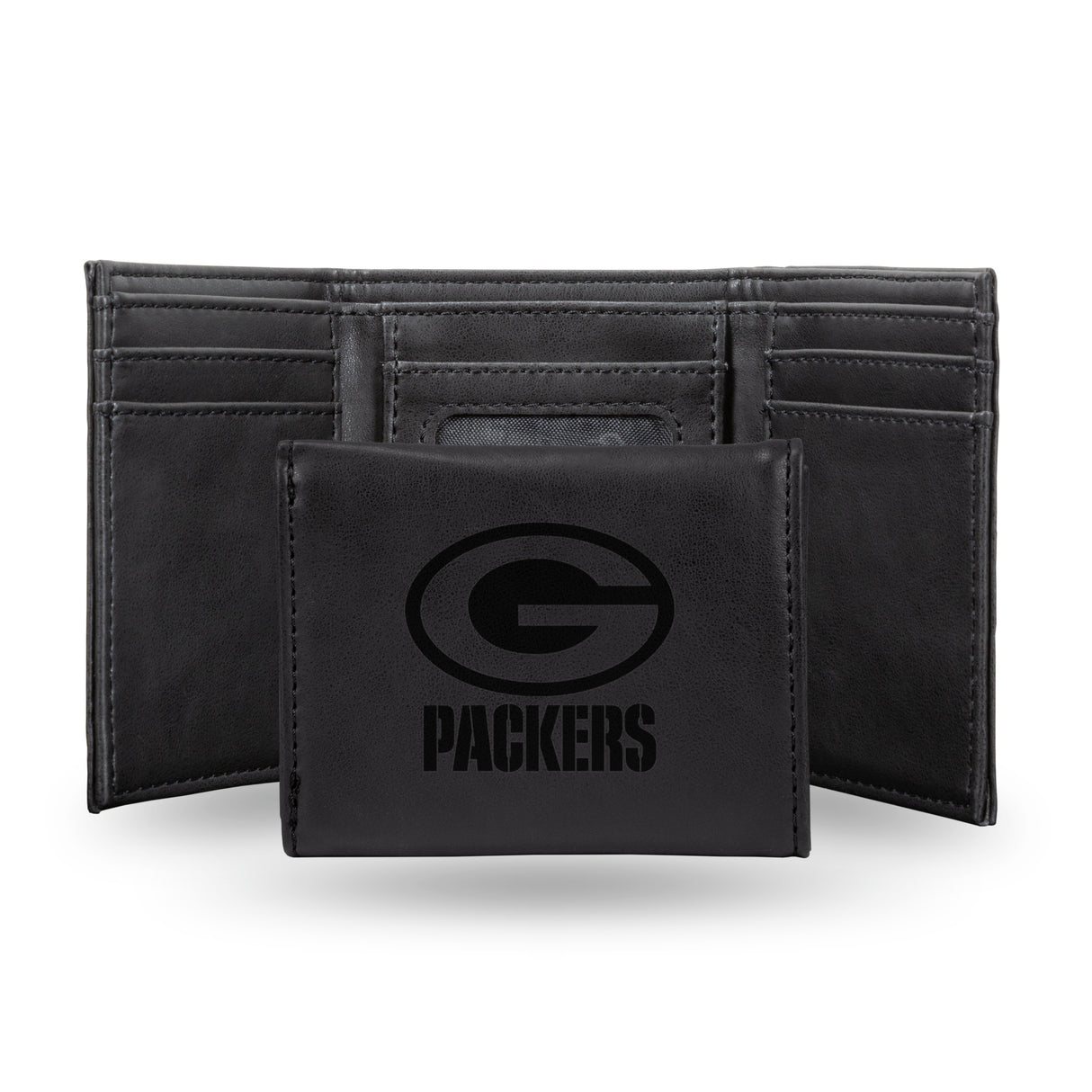 NFL Green Bay Packers Laser Engraved Trifold Wallet Fan Gear NFL Green Bay Packers