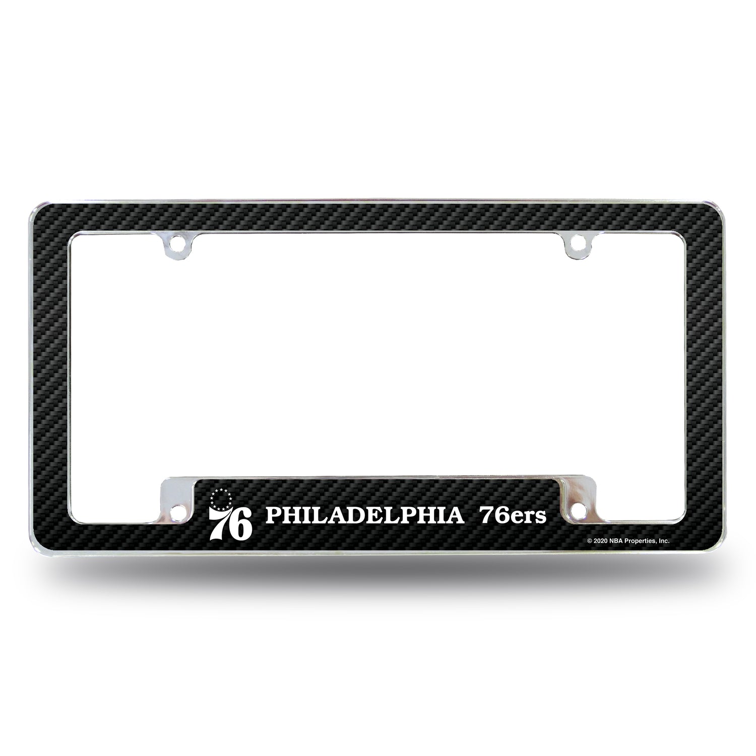 NBA Philadelphia 76ers All Over Chrome License Plate Frame Fan Gear NBA Philadelphia 76ers