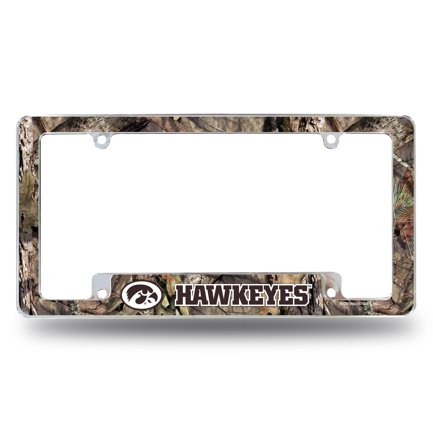 NCAA Iowa Hawkeyes All Over Chrome License Plate Frame Fan Gear NCAA Iowa Hawkeyes