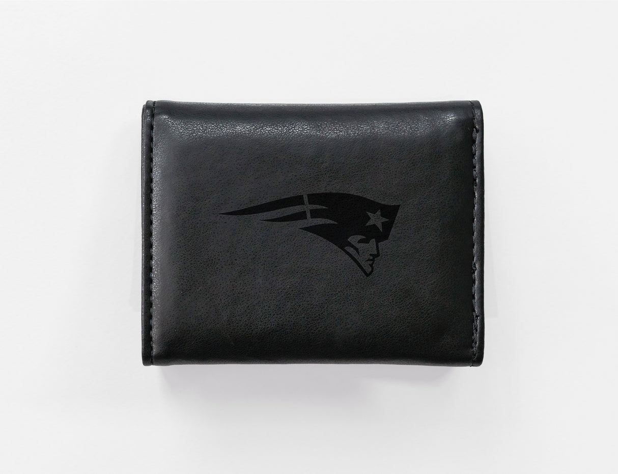 NFL New England Patriots Laser Engraved Trifold Wallet Fan Gear NFL New England Patriots