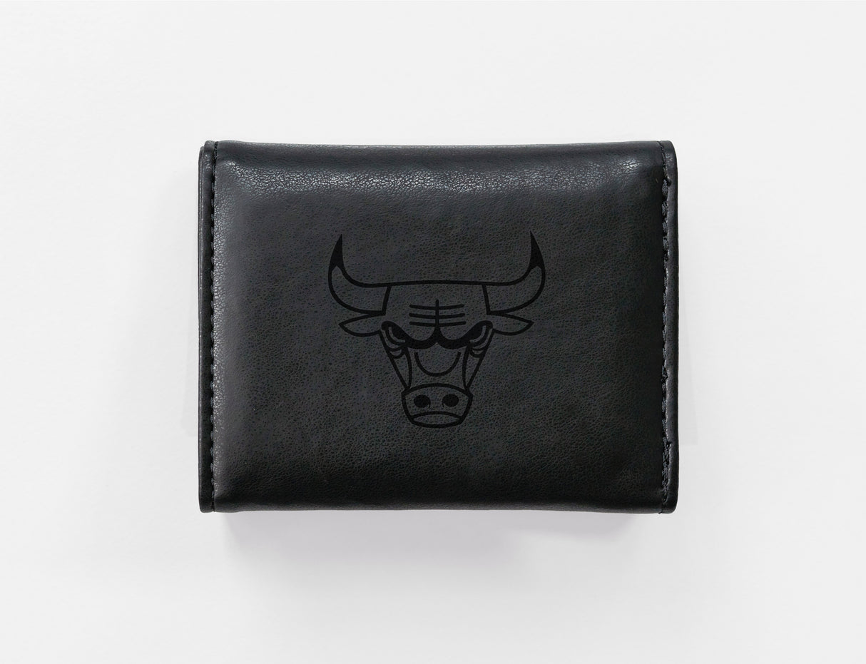 NBA Chicago Bulls Laser Engraved Trifold Wallet Fan Gear NBA Chicago Bulls