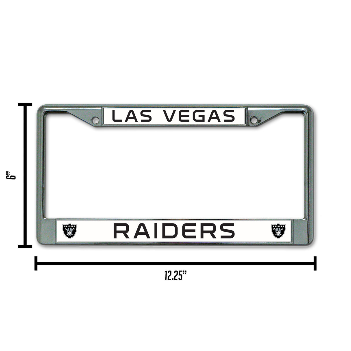 NFL Las Vegas Raiders Chrome License Plate Frame Fan Gear NFL Las Vegas Raiders