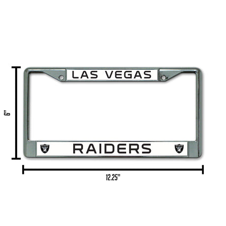 NFL Las Vegas Raiders Chrome License Plate Frame Fan Gear NFL Las Vegas Raiders