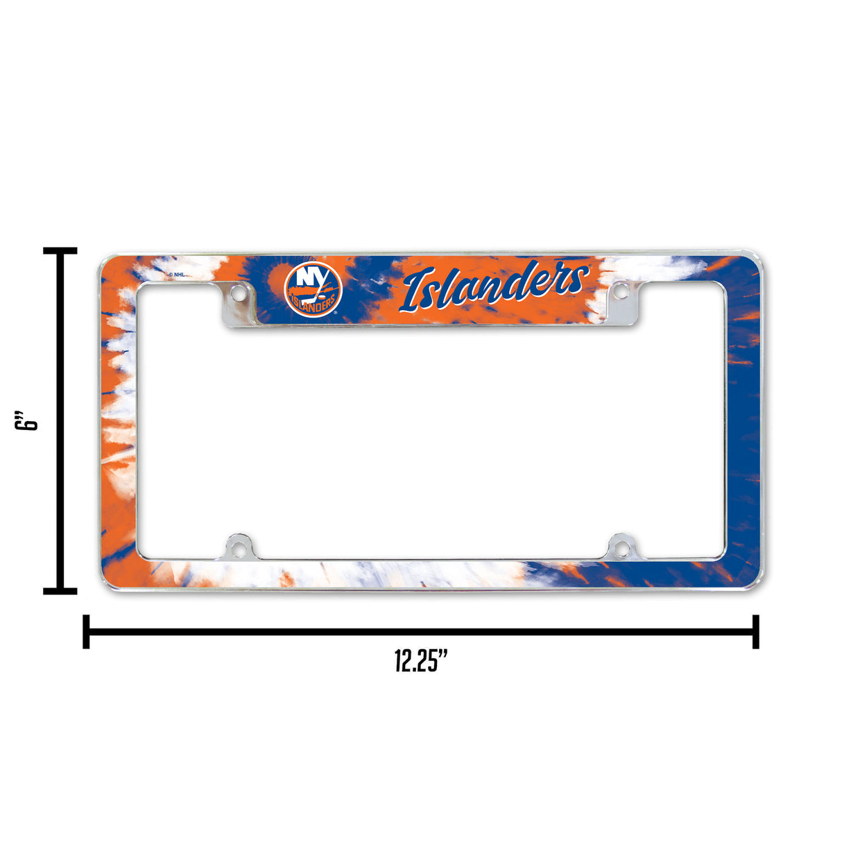 NHL New York Islanders All Over Chrome Frame Fan Gear NHL New York Islanders