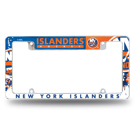 NHL New York Islanders All Over Chrome Frame Fan Gear NHL New York Islanders