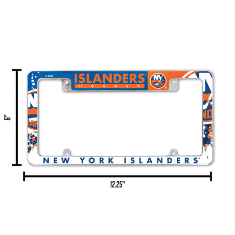 NHL New York Islanders All Over Chrome Frame Fan Gear NHL New York Islanders