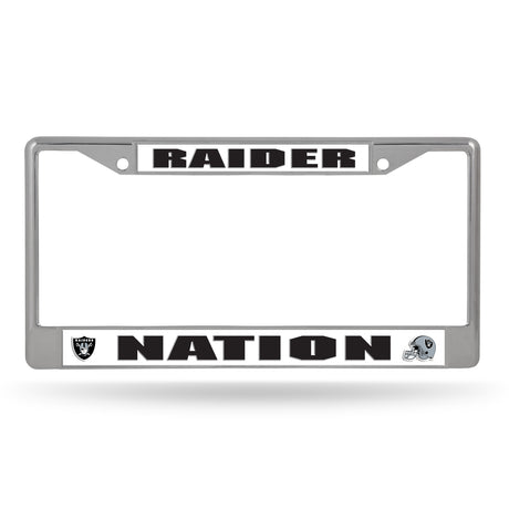 NFL Las Vegas Raiders Chrome License Plate Frame Fan Gear NFL Las Vegas Raiders
