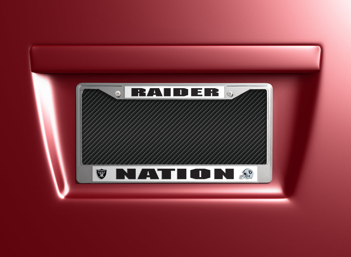 NFL Las Vegas Raiders Chrome License Plate Frame Fan Gear NFL Las Vegas Raiders