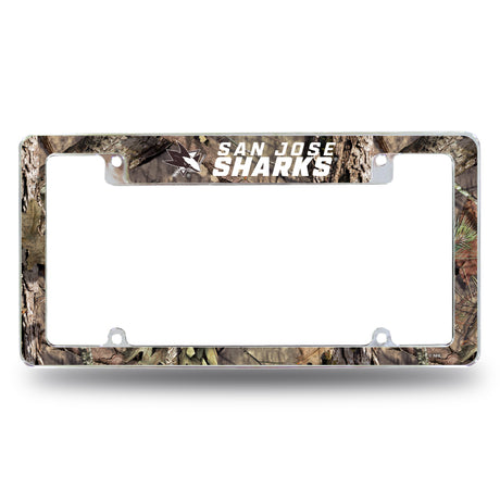 NHL San Jose Sharks All Over Chrome License Plate Frame Fan Gear NHL San Jose Sharks
