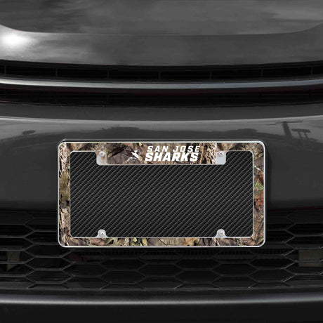 NHL San Jose Sharks All Over Chrome License Plate Frame Fan Gear NHL San Jose Sharks