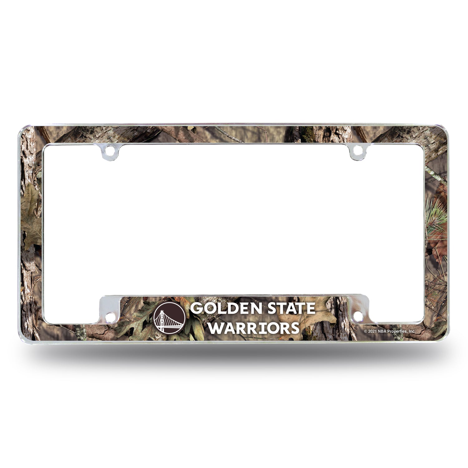 NBA Golden State Warriors All Over Chrome Frame Fan Gear NBA Golden State Warriors