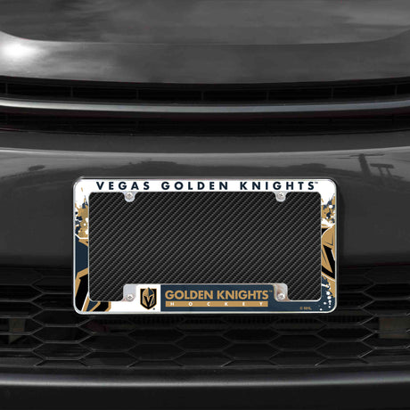 NHL Vegas Golden Knights All Over Chrome License Plate Frame Fan Gear NHL Vegas Golden Knights