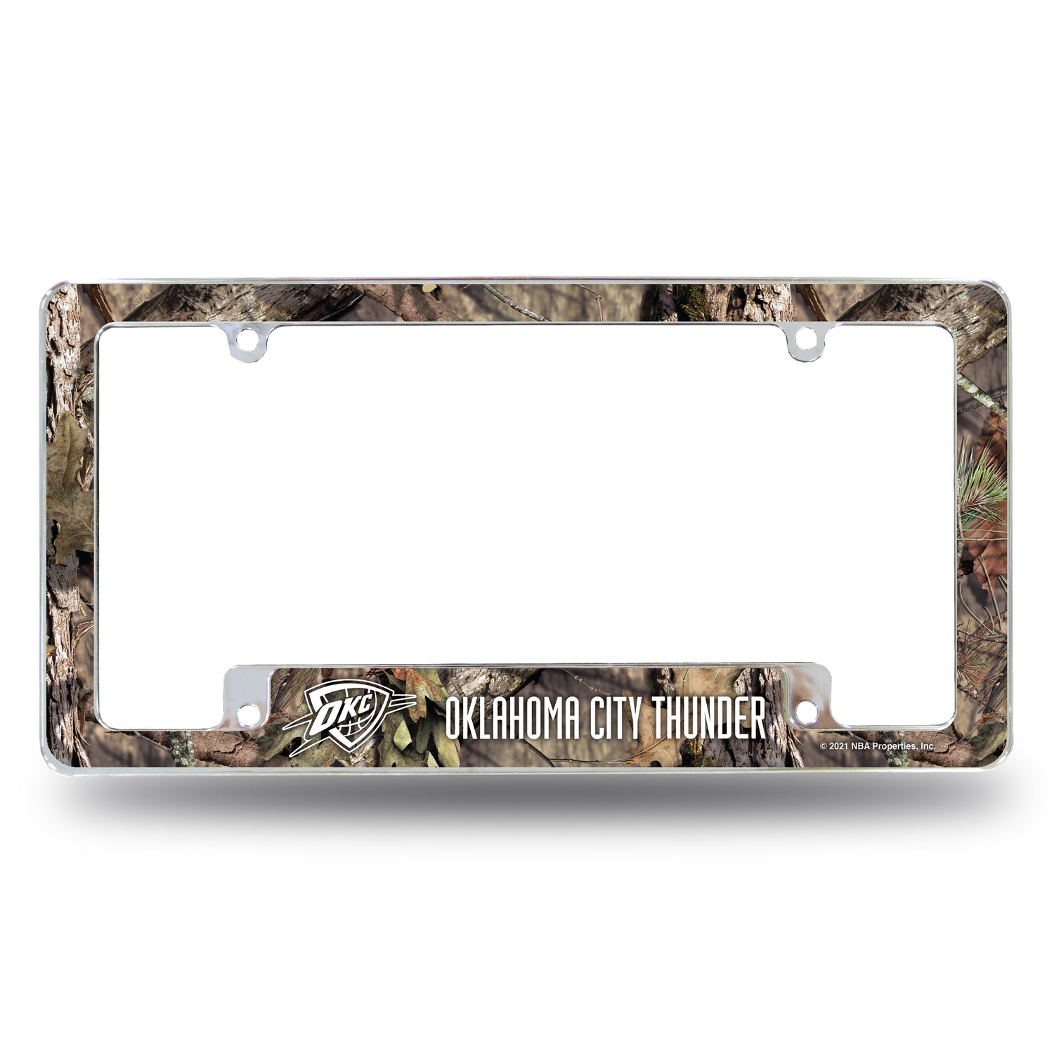 NBA Oklahoma City Thunder All Over Chrome Frame Fan Gear NBA Oklahoma City Thunder