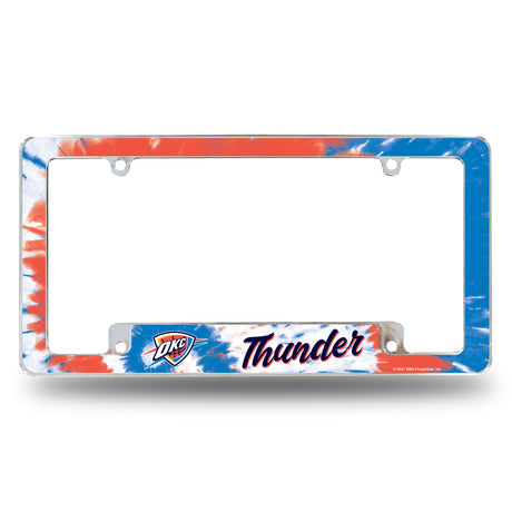 NBA Oklahoma City Thunder All Over Chrome Frame Fan Gear NBA Oklahoma City Thunder