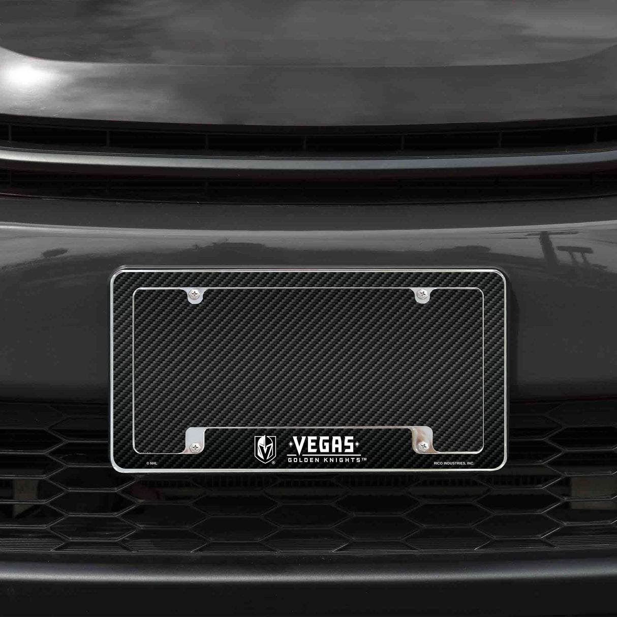 NHL Vegas Golden Knights All Over Chrome License Plate Frame Fan Gear NHL Vegas Golden Knights