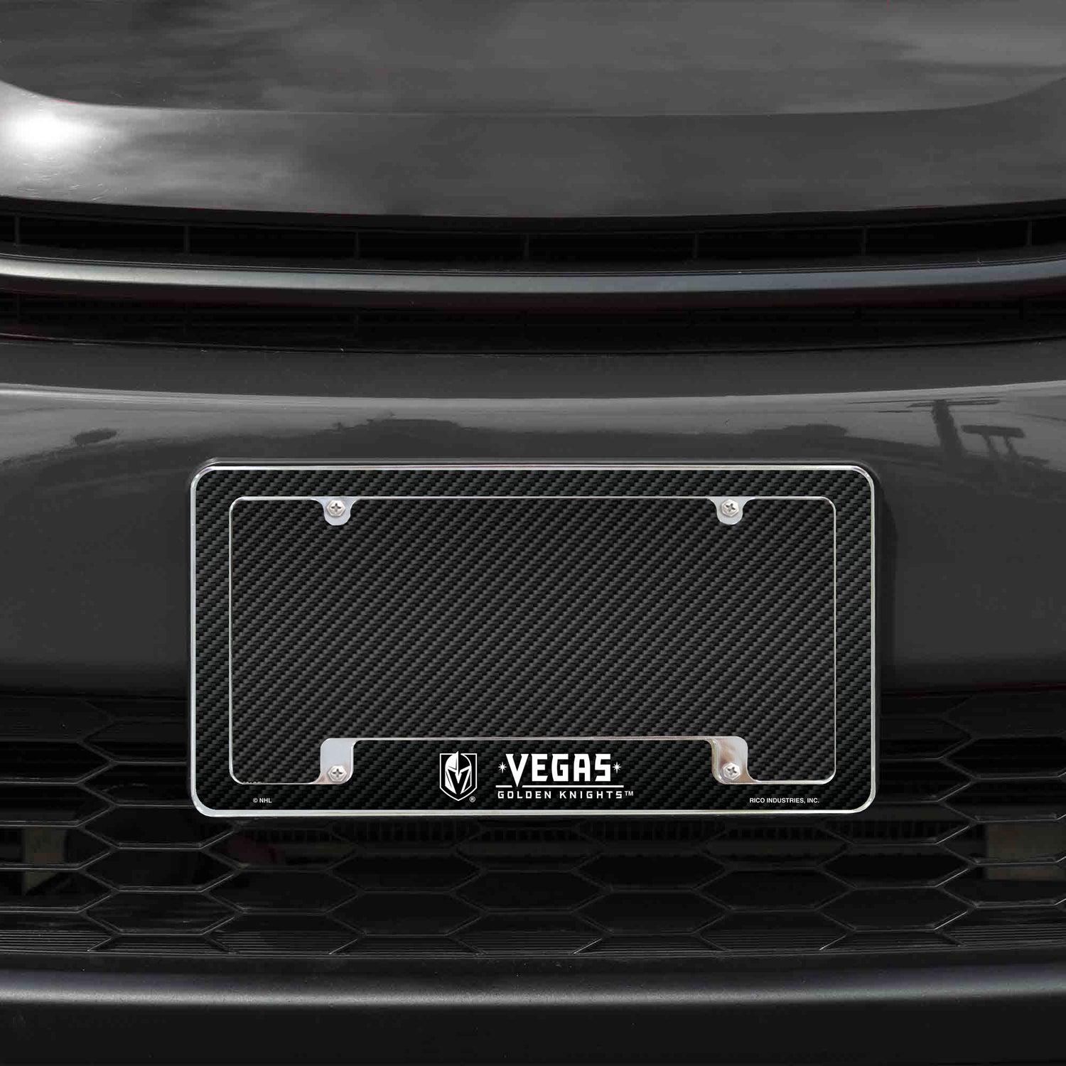 NHL Vegas Golden Knights All Over Chrome License Plate Frame Fan Gear NHL Vegas Golden Knights