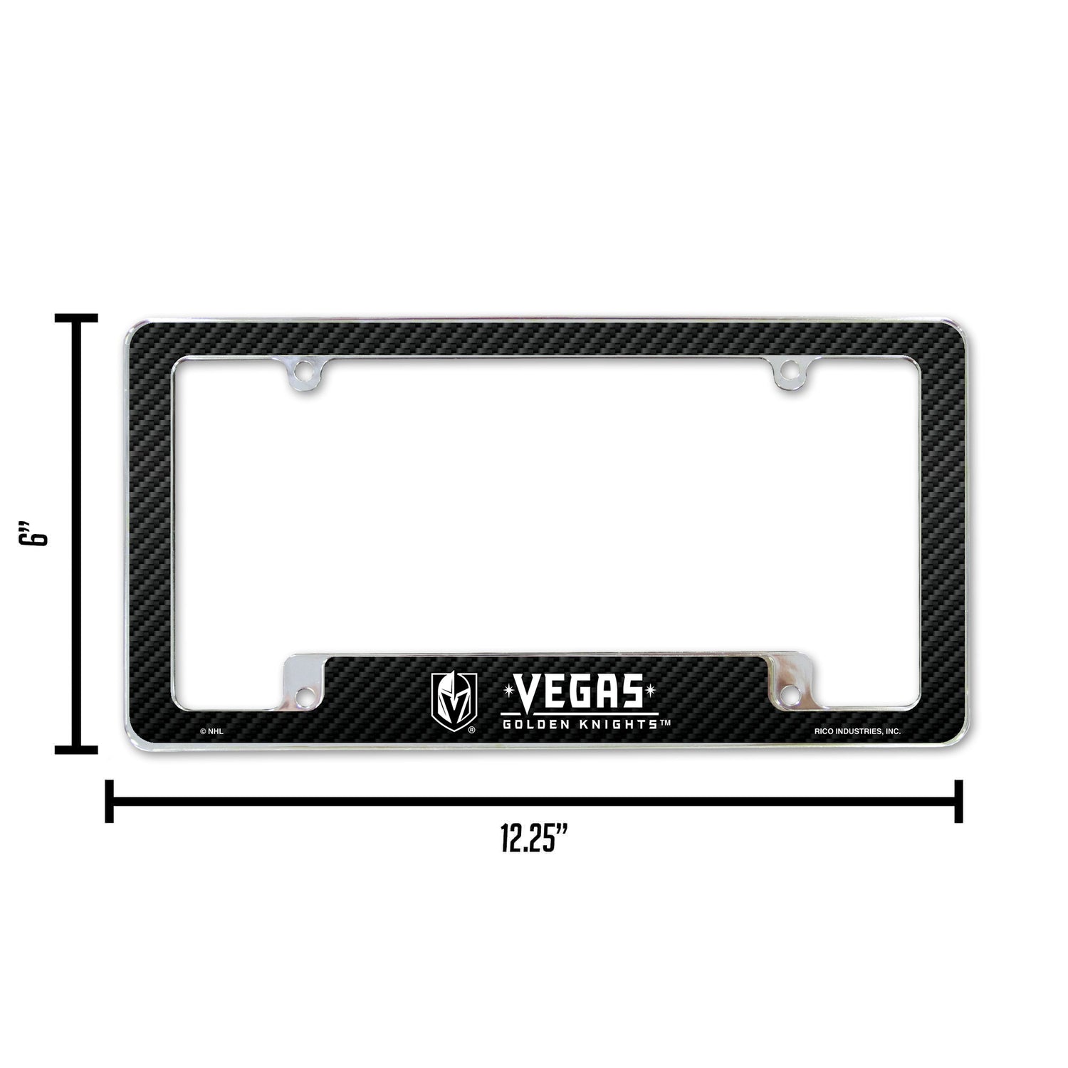 NHL Vegas Golden Knights All Over Chrome License Plate Frame Fan Gear NHL Vegas Golden Knights