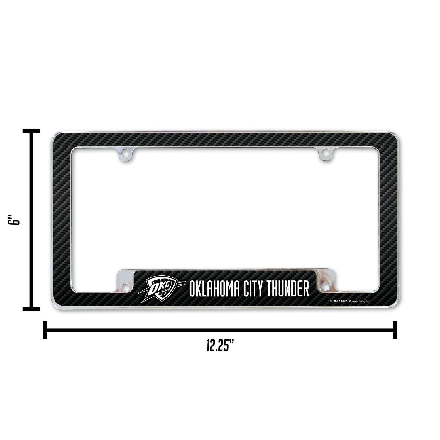 NBA Oklahoma City Thunder All Over Chrome Frame Fan Gear NBA Oklahoma City Thunder
