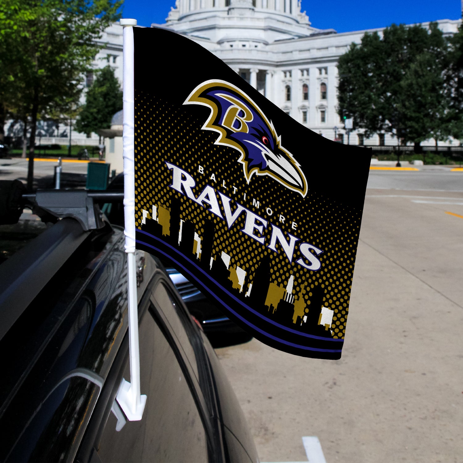 NFL Baltimore Ravens Car Flag Fan Gear NFL Baltimore Ravens