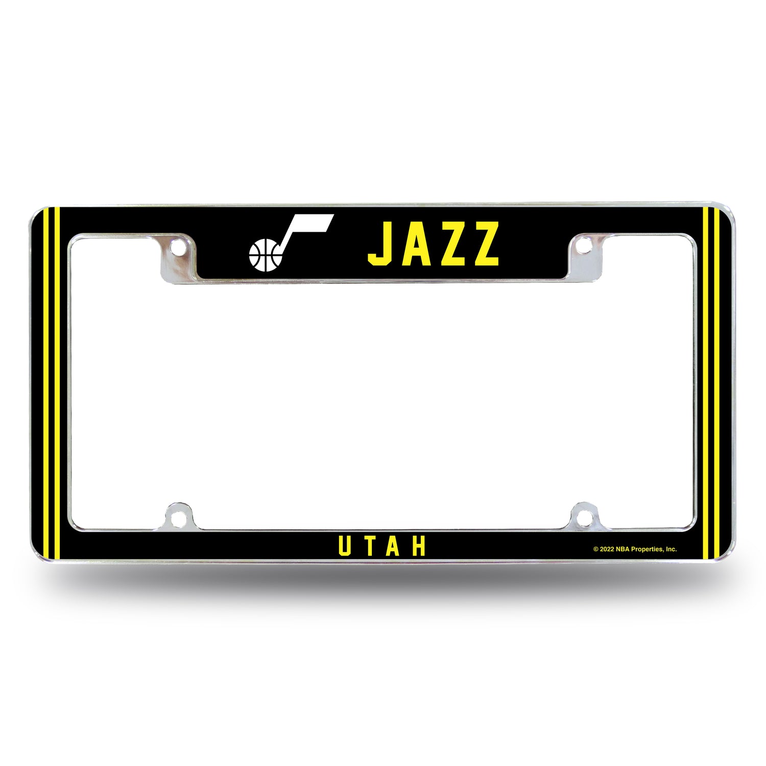 NBA Utah Jazz All Over Chrome License Plate Frame Fan Gear NBA Utah Jazz
