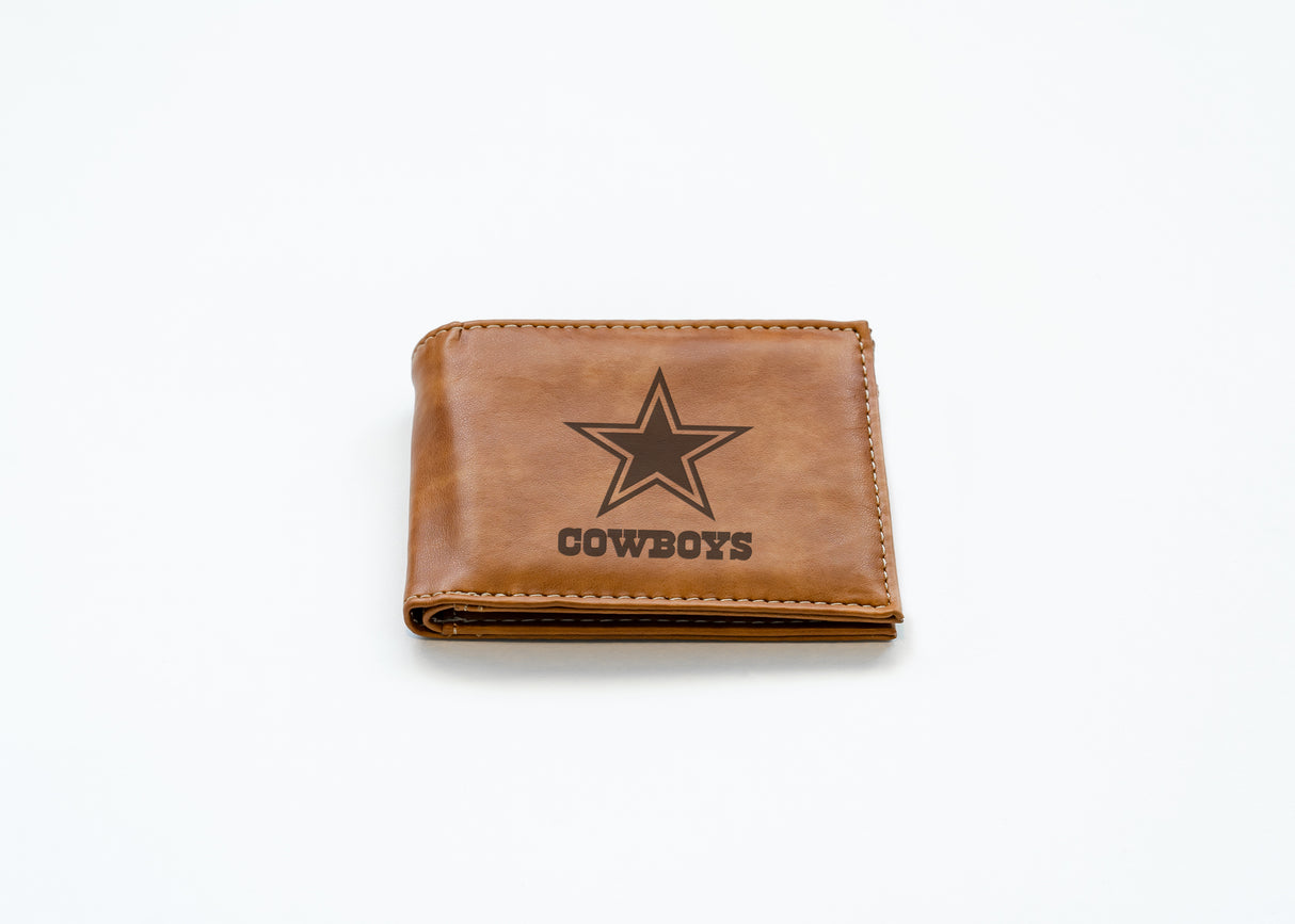 NFL Dallas Cowboys Laser Engraved Bill-Fold Fan Gear NFL Dallas Cowboys