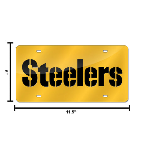 NFL Pittsburgh Steelers Laser Cut License Plate Tag Fan Gear NFL Pittsburgh Steelers