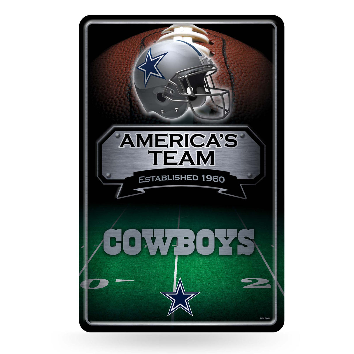NFL Dallas Cowboys Large Metal Sign Fan Gear NFL Dallas Cowboys