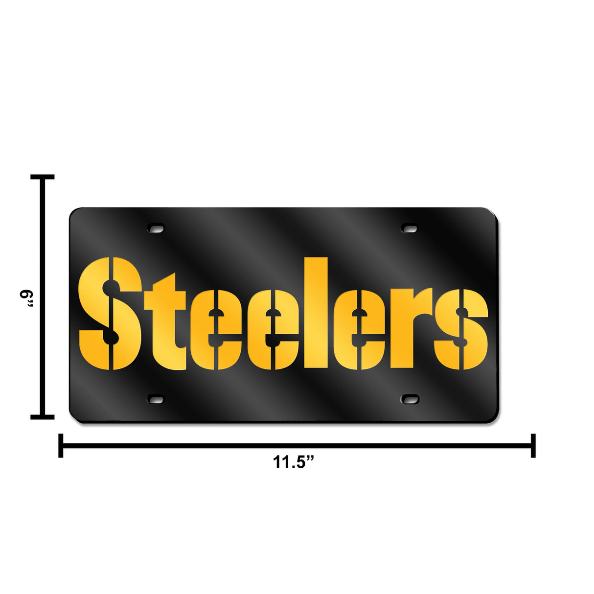 NFL Pittsburgh Steelers Laser Cut License Plate Tag Fan Gear NFL Pittsburgh Steelers