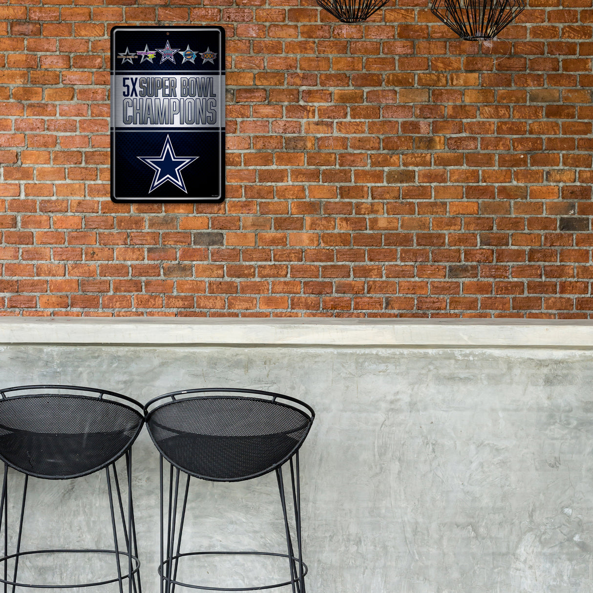 NFL Dallas Cowboys Large Metal Sign Fan Gear NFL Dallas Cowboys