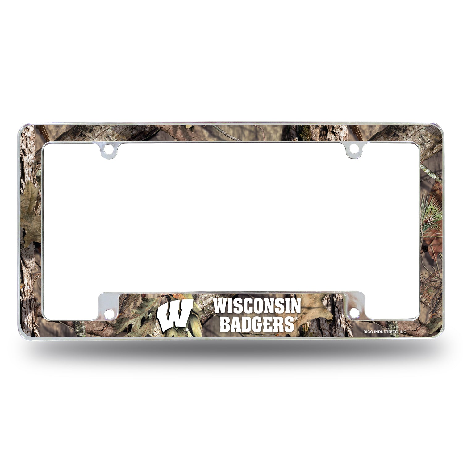 NCAA Wisconsin Badgers All Over Chrome License Plate Frame Fan Gear NCAA Wisconsin Badgers