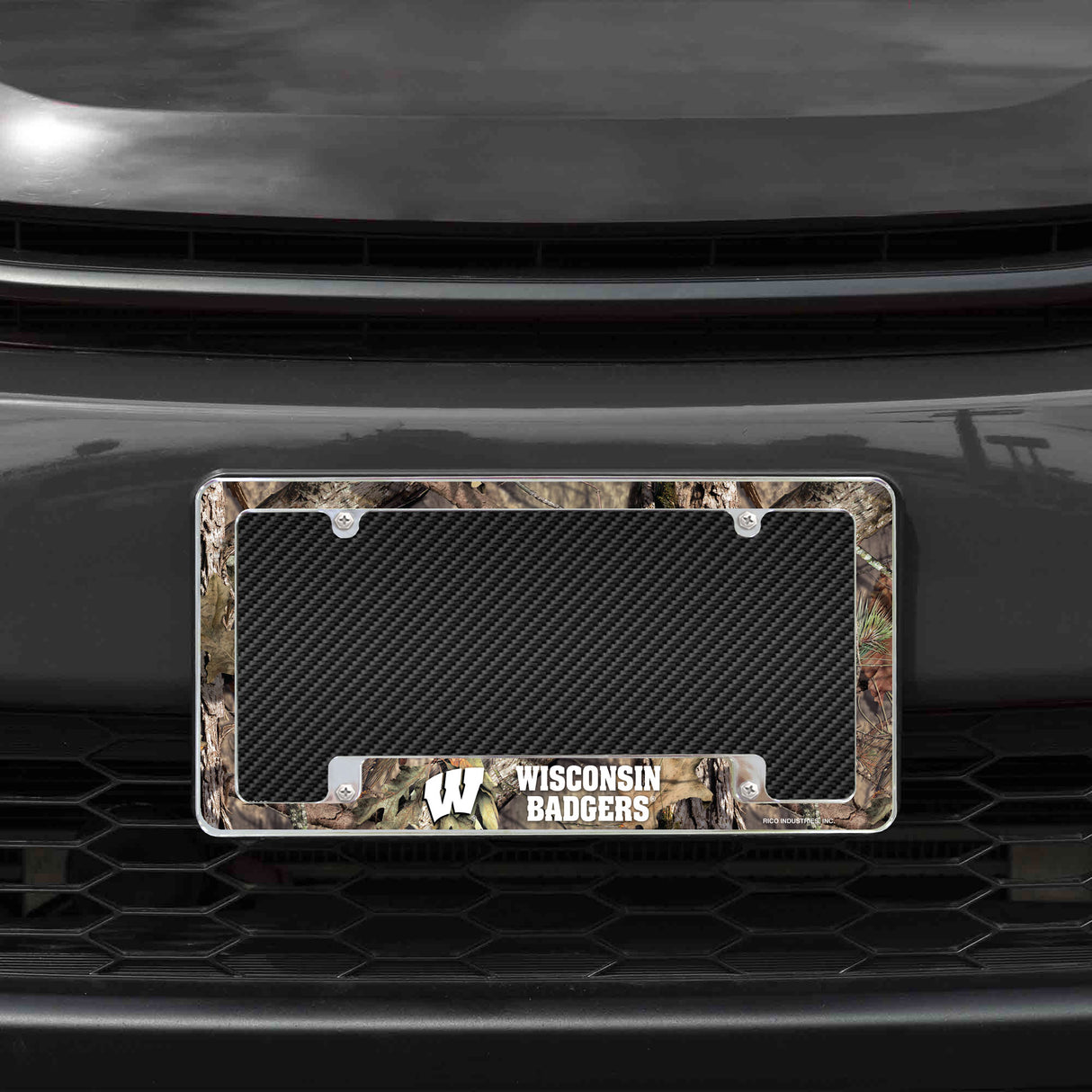 NCAA Wisconsin Badgers All Over Chrome License Plate Frame Fan Gear NCAA Wisconsin Badgers