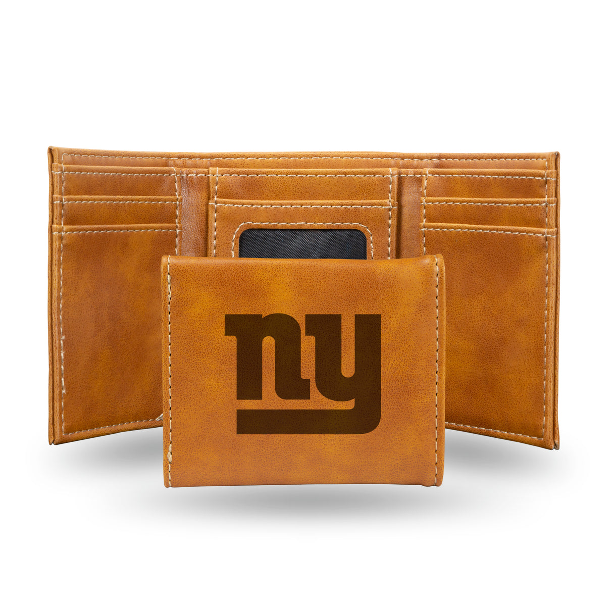 NFL New York Giants Laser Engraved Trifold Wallet Fan Gear NFL New York Giants