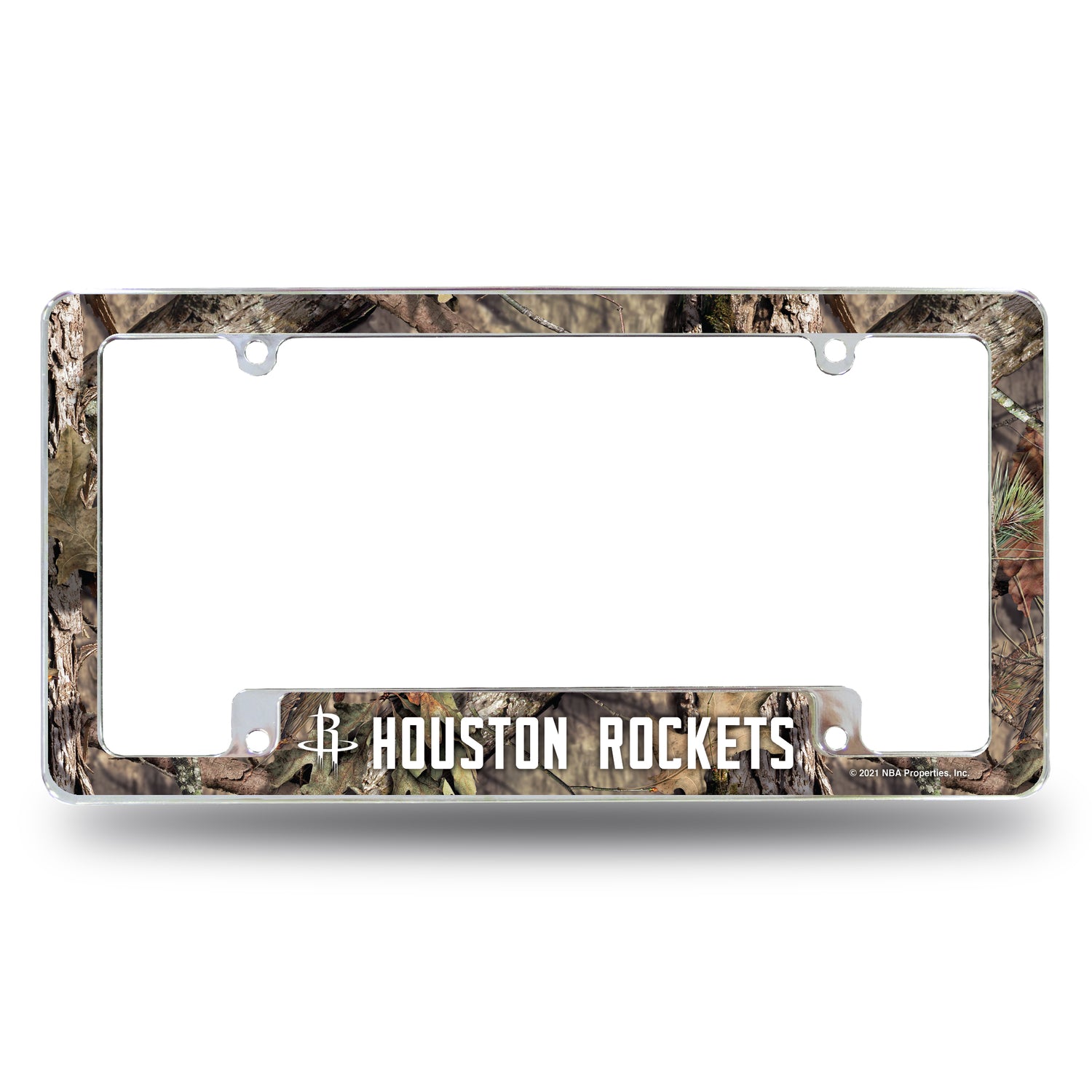 NBA Houston Rockets All Over Chrome License Plate Frame Fan Gear NBA Houston Rockets