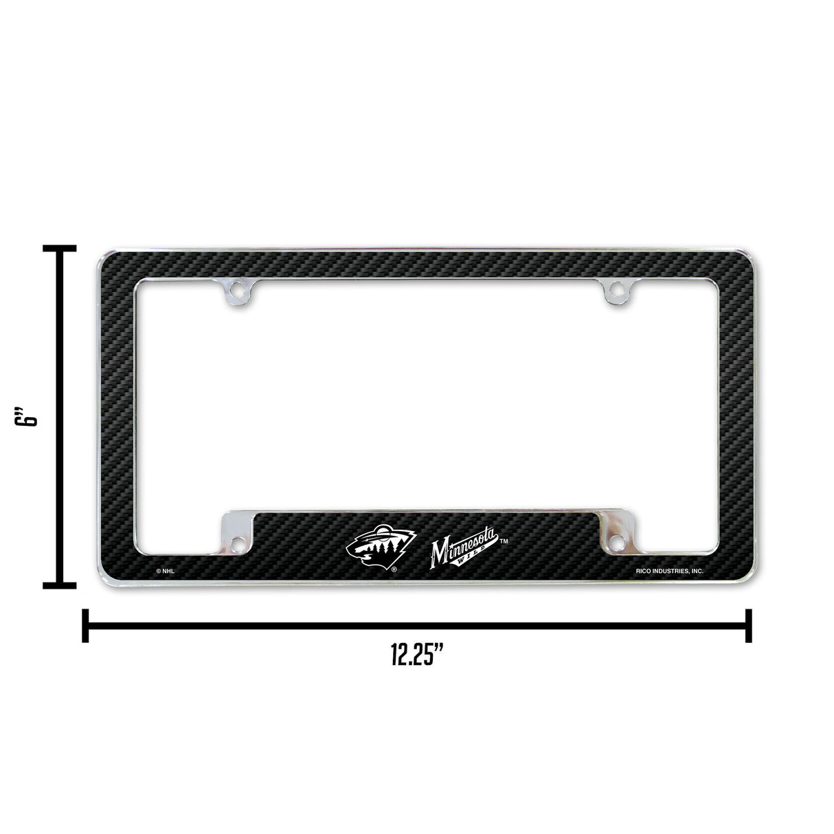 NHL Minnesota Wild All Over Chrome License Plate Frame Fan Gear NHL Minnesota Wild