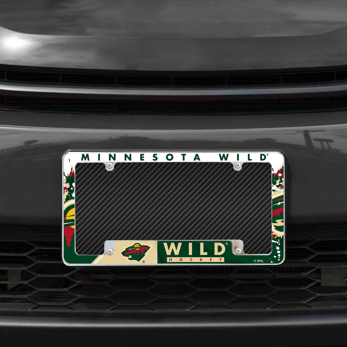 NHL Minnesota Wild All Over Chrome License Plate Frame Fan Gear NHL Minnesota Wild