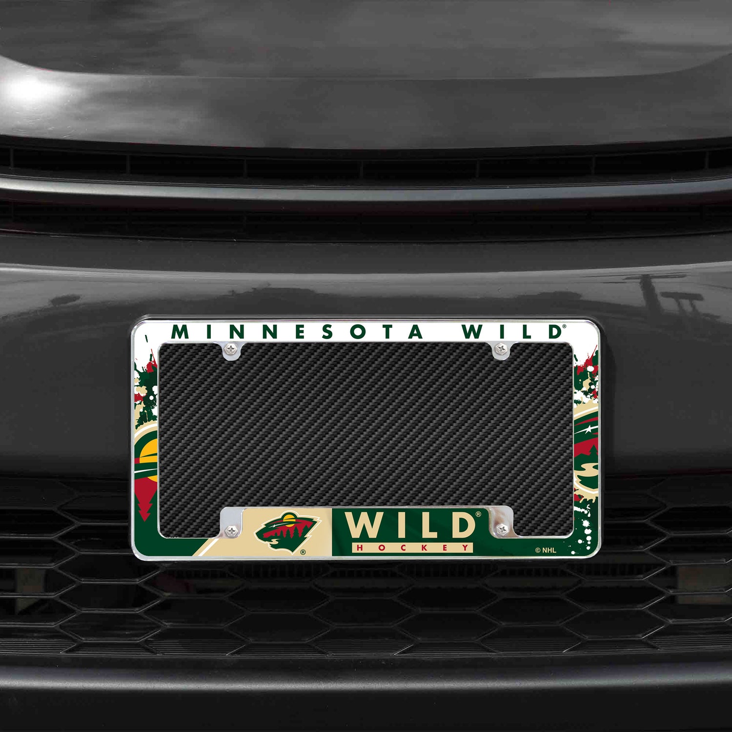 NHL Minnesota Wild All Over Chrome License Plate Frame Fan Gear NHL Minnesota Wild