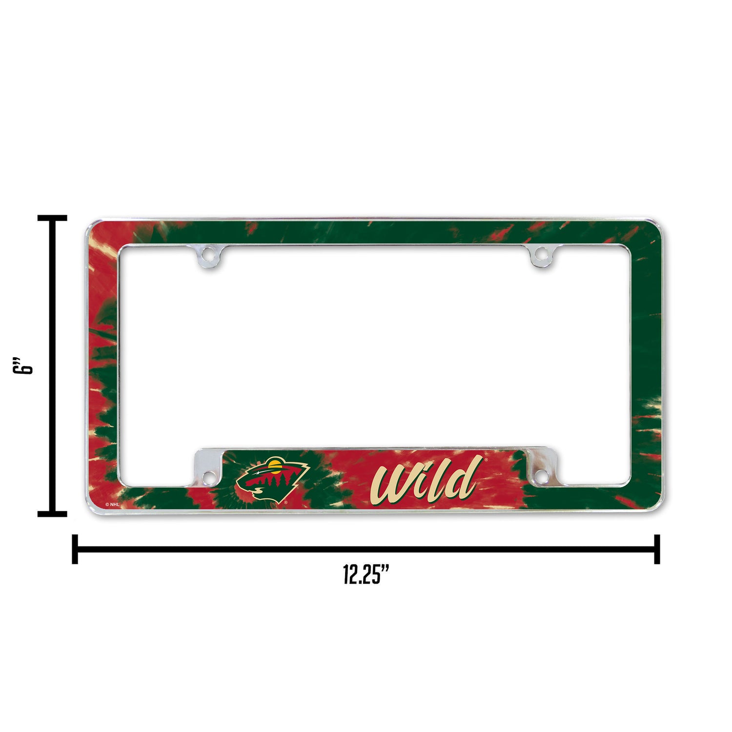 NHL Minnesota Wild All Over Chrome License Plate Frame Fan Gear NHL Minnesota Wild