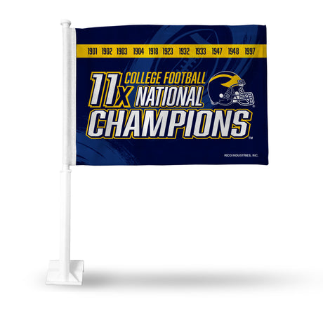 NCAA Michigan Wolverines Car Flag Fan Gear NCAA Michigan Wolverines